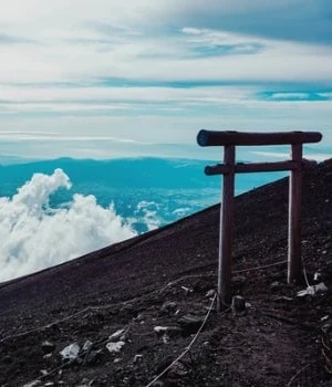 Tori gate on Mount Fuji